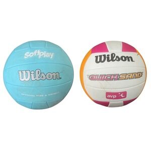 Bundle Wilson AVP Quicksand Pink Orange Blue Volleyball Soft Play Official Size